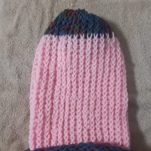Children's Pink and Multicolored Hat
